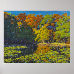 Beautiful Autumn Colour Reflections Poster