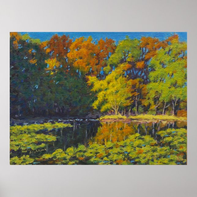 Beautiful Autumn Colour Reflections Poster (Front)