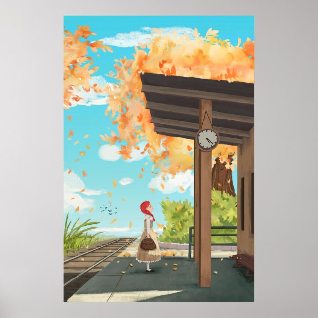 Beautiful Autumn Country Scene Poster (Front)