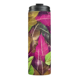 Beautiful Autumn Fall Leaves Pattern  Thermal Tumbler