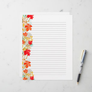 Beautiful Autumn Fall Leaves - Stationery Paper