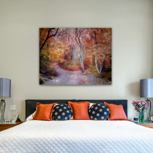 Beautiful Autumn Fantasy Art Forest Path Poster