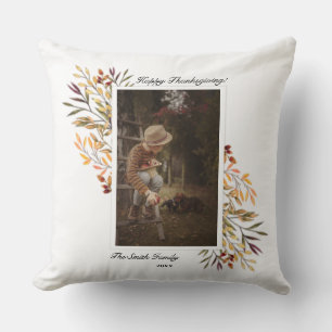 Beautiful Autumn Foliage Thanksgiving Photo Cushion
