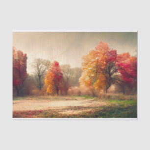 Beautiful Autumn Forest Landscape Tissue Paper
