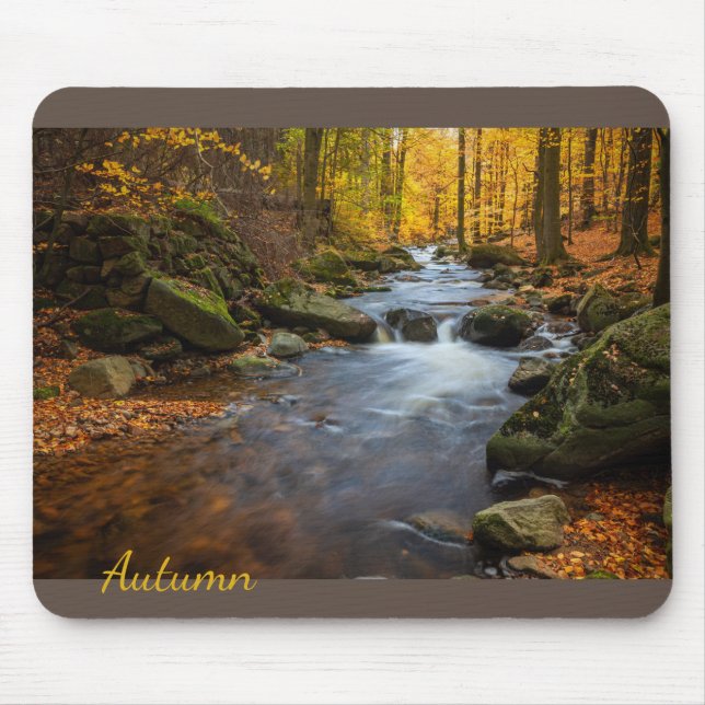 Beautiful Autumn Forest Mouse Pad (Front)