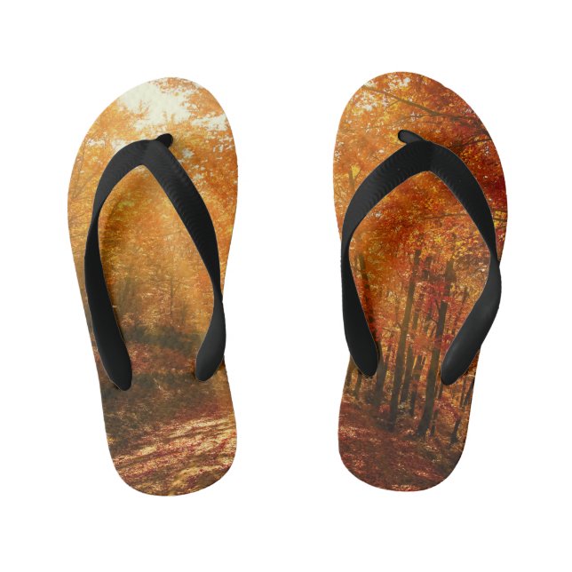 Beautiful autumn kid's thongs (Footbed)
