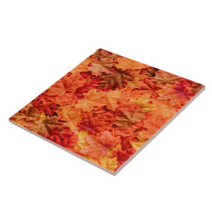 Beautiful Autumn Leaves Ceramic Tile