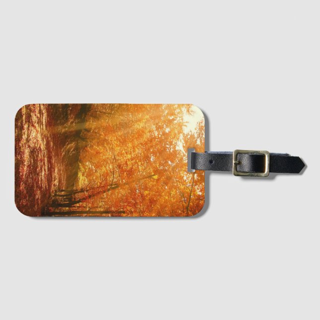 Beautiful autumn luggage tag (Front Horizontal)