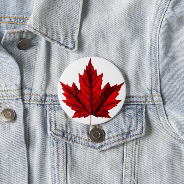 Beautiful Autumn Maple Leaf 7.5 Cm Round Badge (In Situ)
