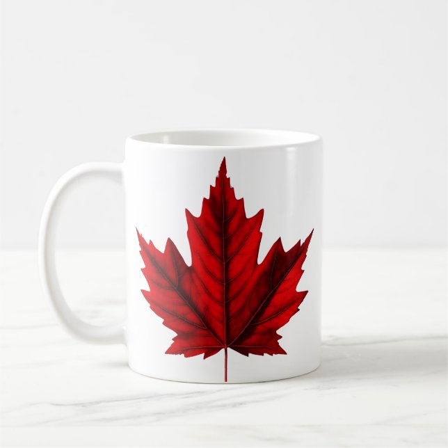 Beautiful Autumn Maple Leaf Coffee Mug (Left)