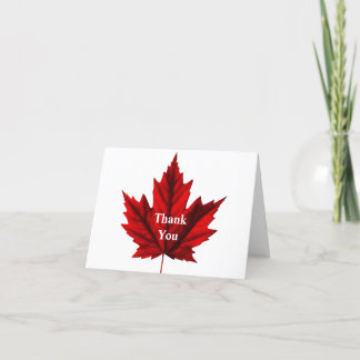 Beautiful Autumn Maple Leaf Thank You Card