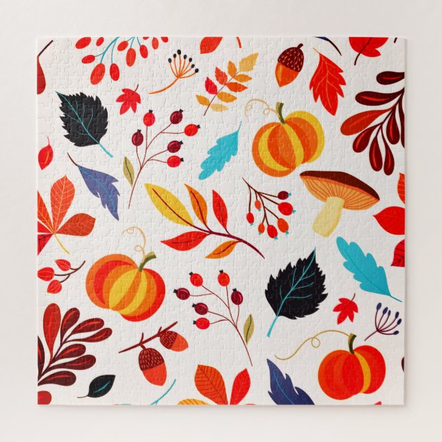 Beautiful Autumn Pattern - Jigsaw Puzzle (Vertical)