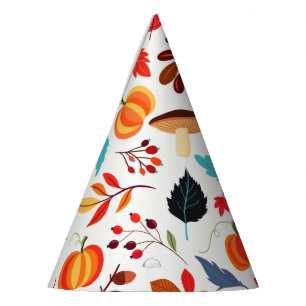 Beautiful Autumn Pattern Party Hat