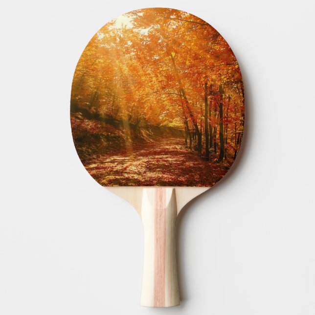 Beautiful autumn ping pong paddle (Front)
