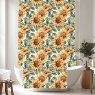 Beautiful Autumn Sunflower  Shower Curtain