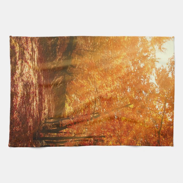Beautiful autumn tea towel (Horizontal)