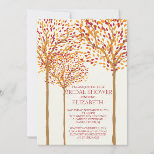 Beautiful Autumn Trees bridal Shower Invitation