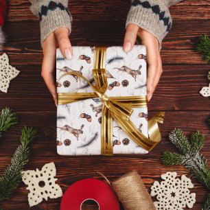 Beautiful Autumn Winter Woodland Animal Wrapping Paper Sheet