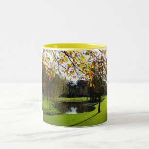 Beautiful autumnal scene in Jersey Two-Tone Coffee Mug