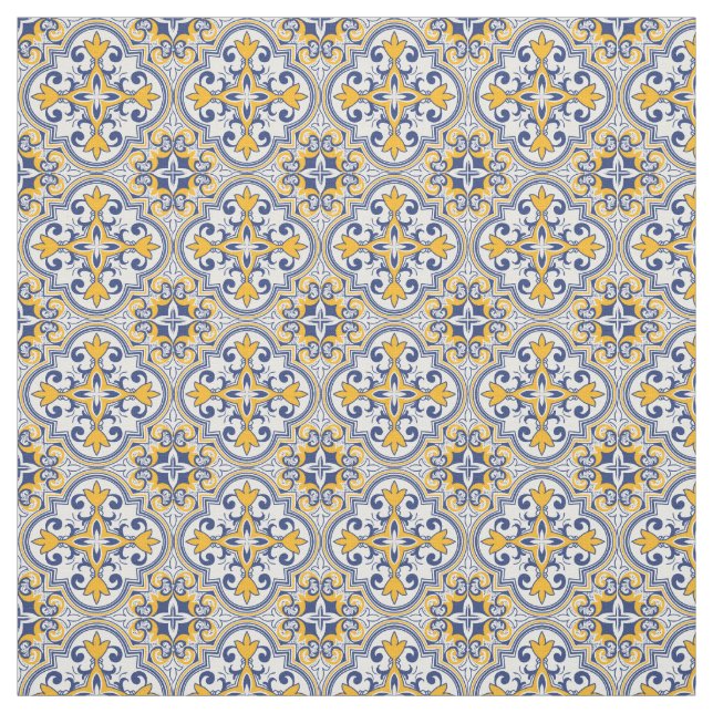 💙💛Beautiful Azulejos Fabric (Swatch)