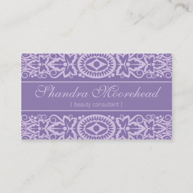 Beautiful Azure Beauty Consultant Business Card (Front)