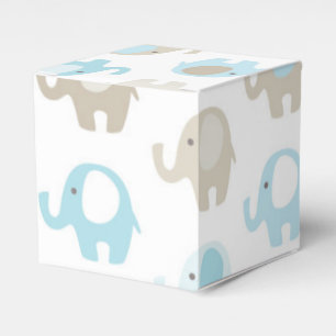 Beautiful Baby Blue Elephants Favour Box