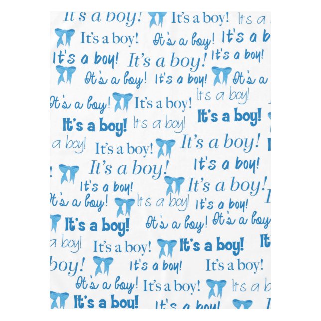 Beautiful Baby Boy Shower  Infant Custom Gift Tablecloth (Front)