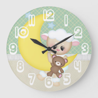 Beautiful Baby Lamb Large Clock