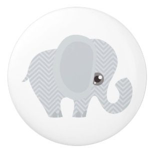 Beautiful Baby Neutral Elephant Ceramic Knob