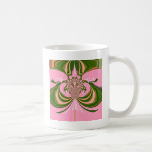 Beautiful baby pink green and white  Kaleidoscope  Coffee Mug