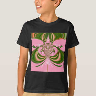 Beautiful baby pink green and white Kaleidoscope T-Shirt