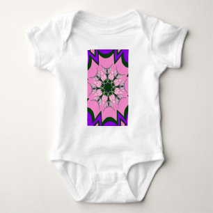 Beautiful baby pink purple shade motif monogram de bodysuit