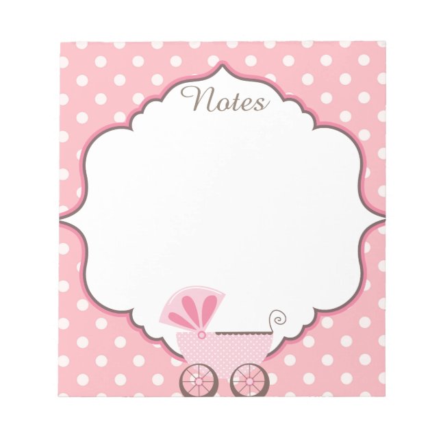 Beautiful Baby Shower Custom Note Pad (Front)