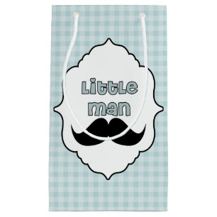 Beautiful Baby Shower Little Man Moustache Small Gift Bag