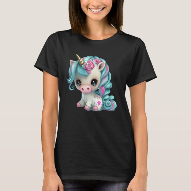 Beautiful baby unicorn baby unicorn motif  magical T-Shirt (Front)