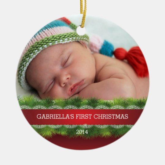 beautiful baby s first christmas photo ornament zazzle beautiful baby s first christmas photo ornament zazzle