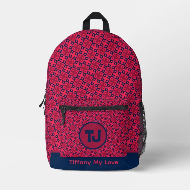 Beautiful Bachelor Weekend High School Personalise Printed Backpack (Front)