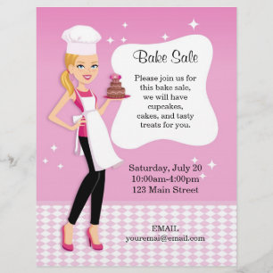 Beautiful Bake Sale Flyer personalised