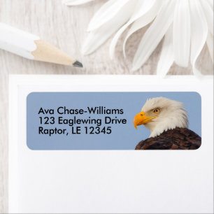Beautiful Bald Eagle Bird of Prey in Tree Return Address Label