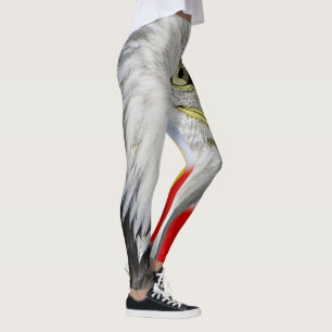 Beautiful Bald Eagle head and a American flag 1 Leggings