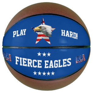Beautiful Bald Eagle, The American Flag, Star Basketball