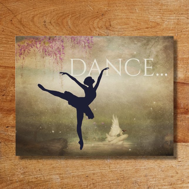 Beautiful Ballerina and Swan Dance Postcard (Creator Uploaded)