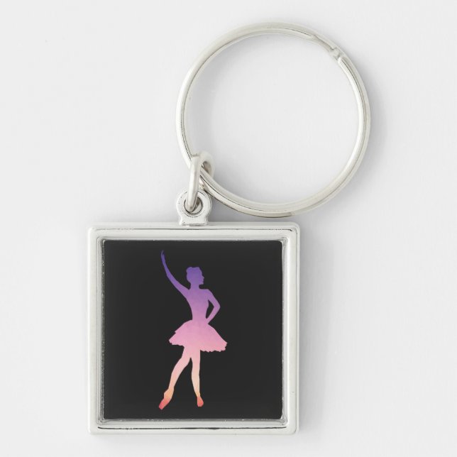 Beautiful ballerina for ballet girL Key Ring (Front)