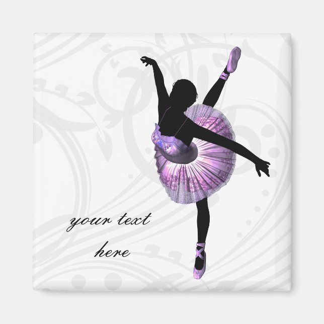 Beautiful Ballerina in purple Magnet (Front)
