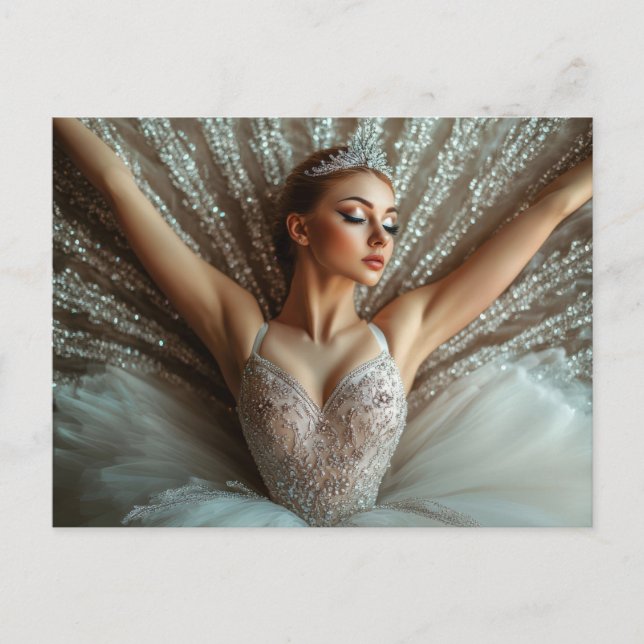 Beautiful Ballerina in Tutu Postcard (Front)