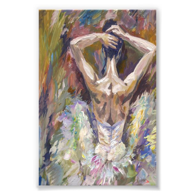 beautiful Ballerina Painting Acrylic gift Photo Print (Front)