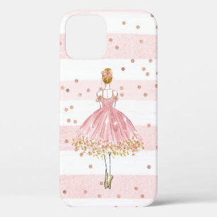 Beautiful Ballerina Pastel Pink Brush Strokes iPhone 12 Pro Case