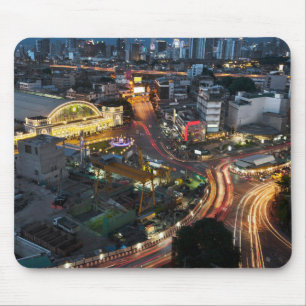 Beautiful Bangkok Railway Station at Sunset Mouse Pad