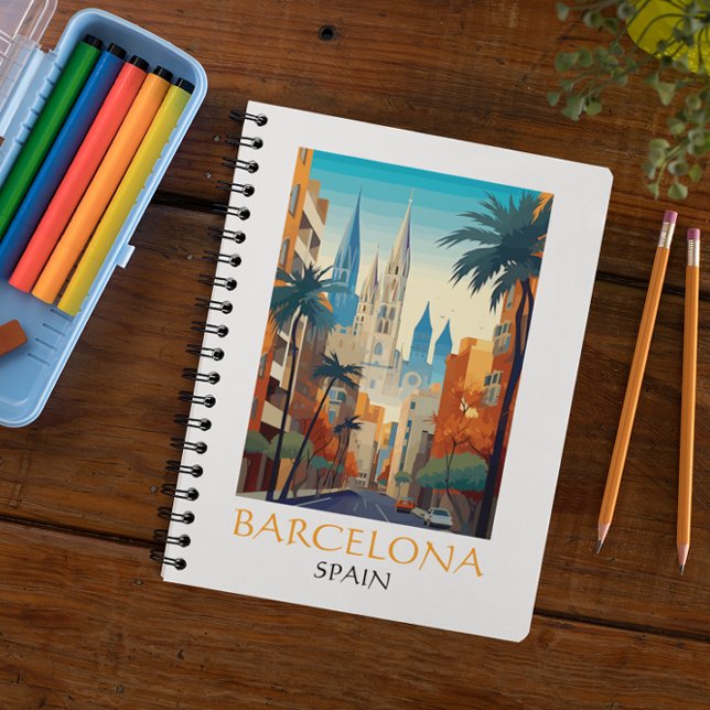 Beautiful Barcelona Spain Retro Vintage Travel Notebook (Beautiful Barcelona Spain Retro Vintage Travel Notebook)