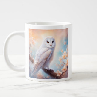 Beautiful Barn Owl Flowers  Large Coffee Mug